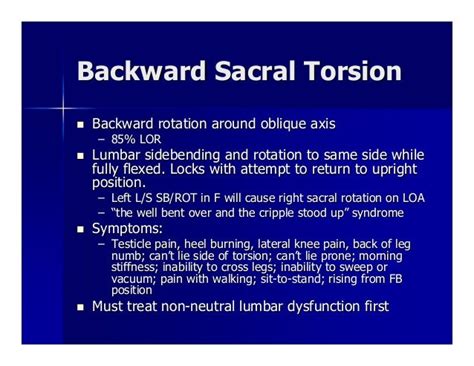 sacral torsion symptoms